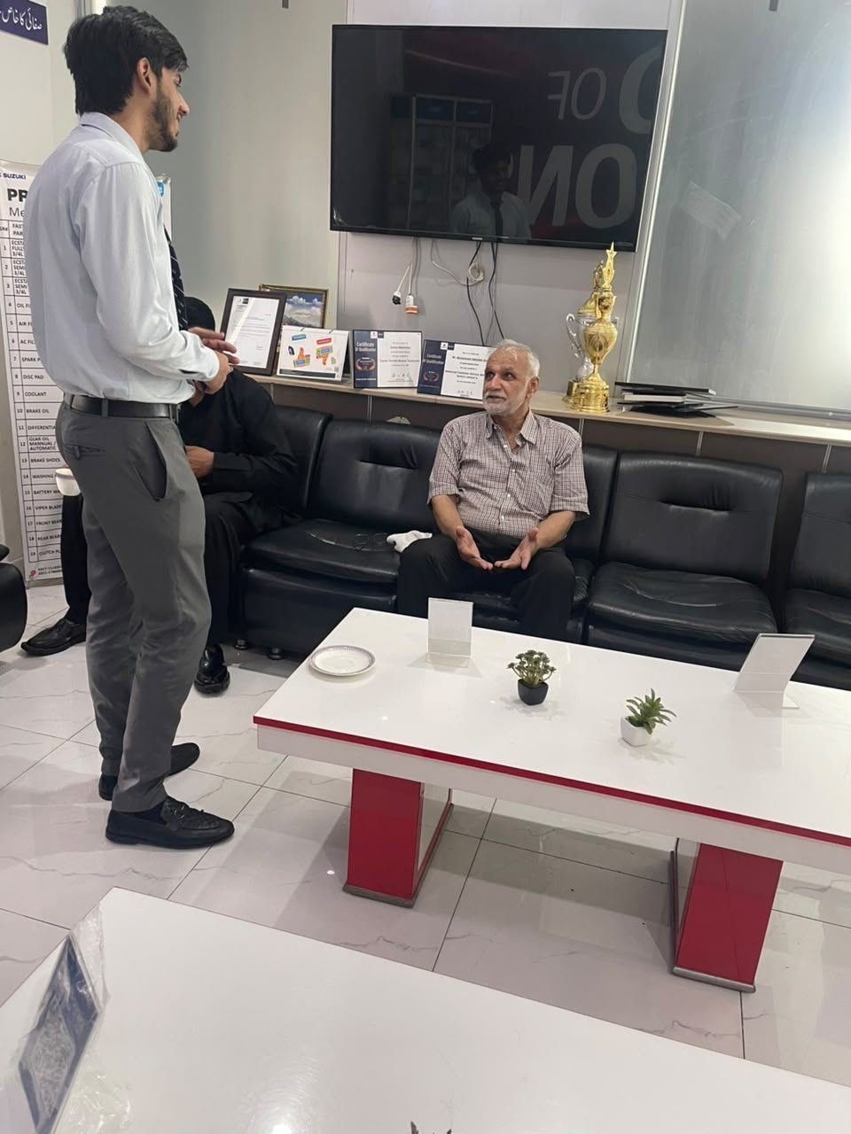 Suzuki new car delivery area at Suzuki Premier Motors Lahore